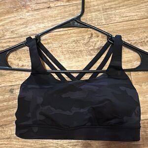 Lululemon Athletica Black Camo Sports Bra